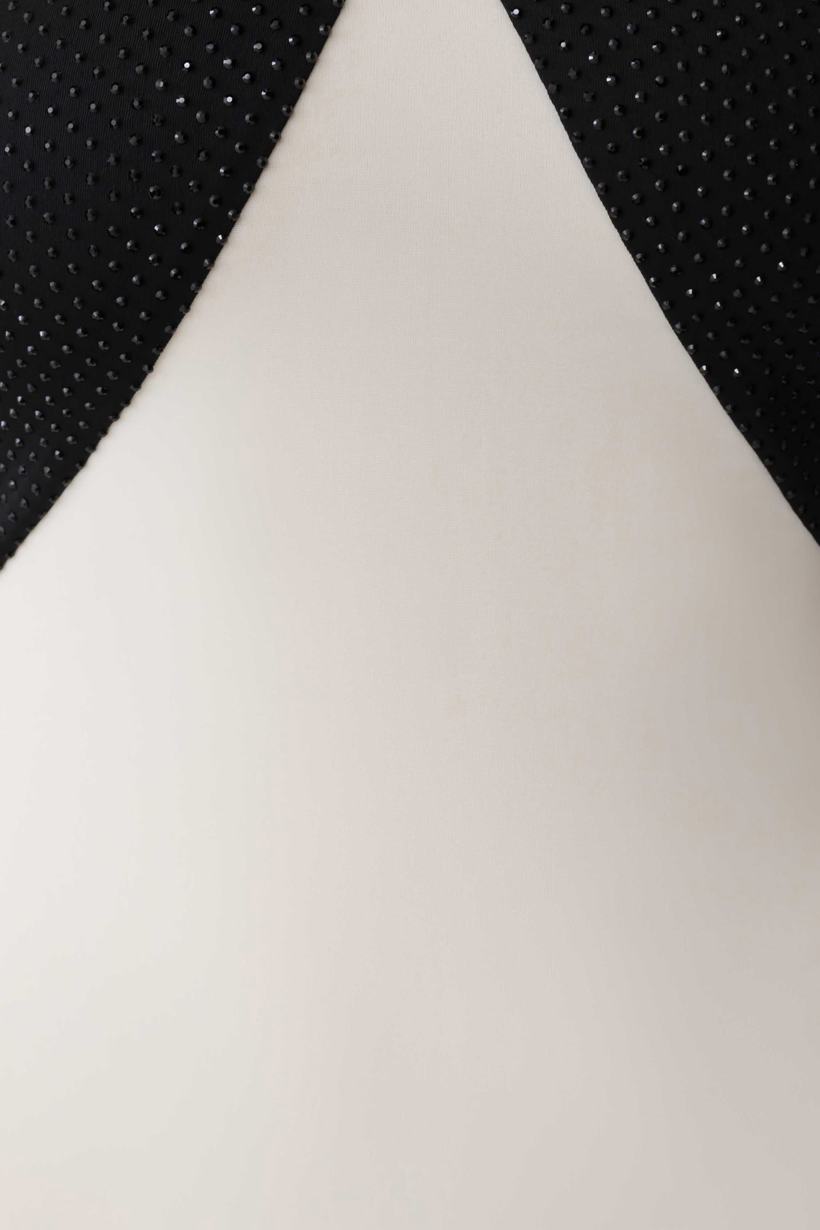 Hien Sequin Halter Langrok - Swart/Ivoor