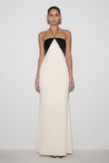 Hien Sequin Halter Langrok - Swart/Ivoor