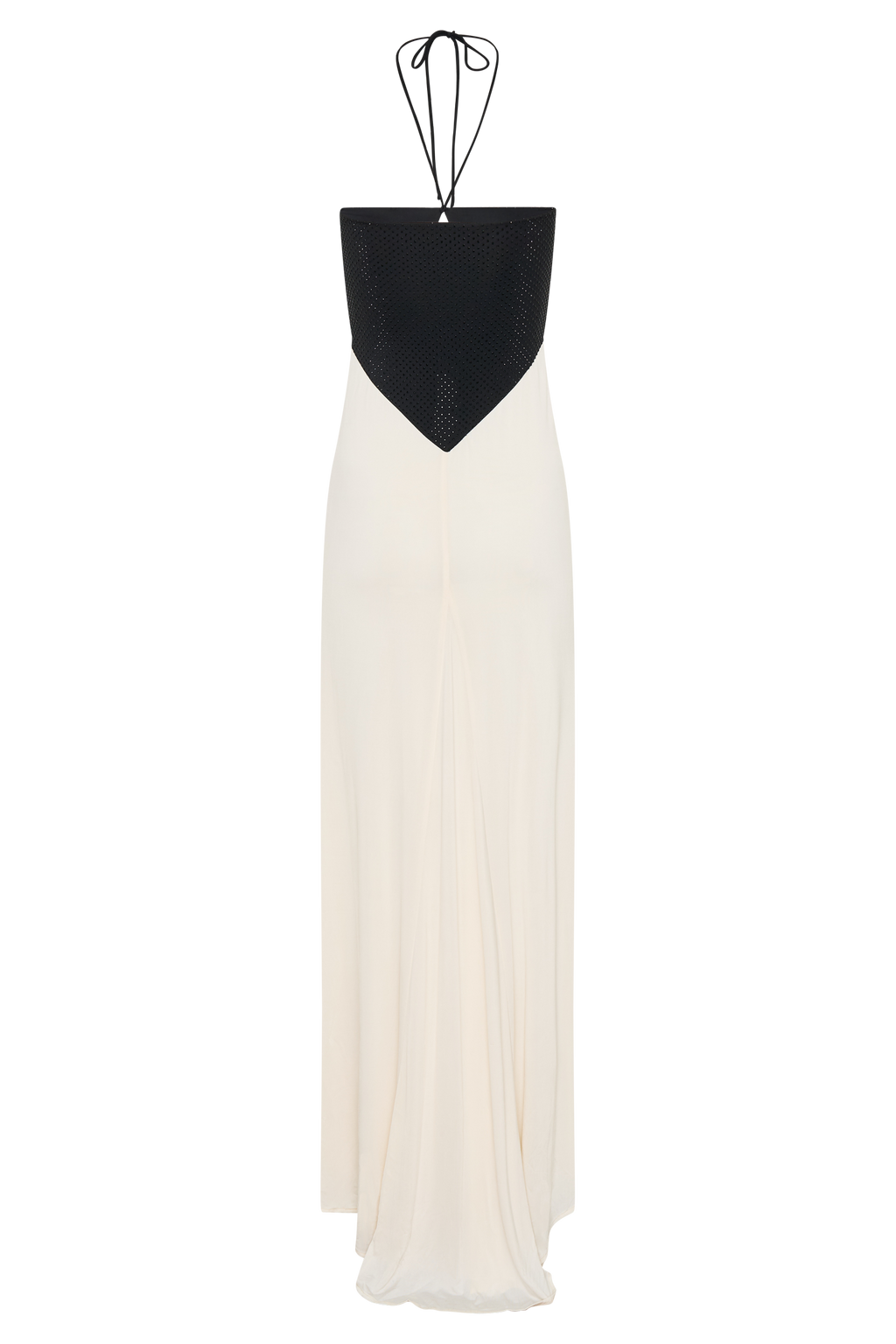Hien Sequin Halter Langrok - Swart/Ivoor