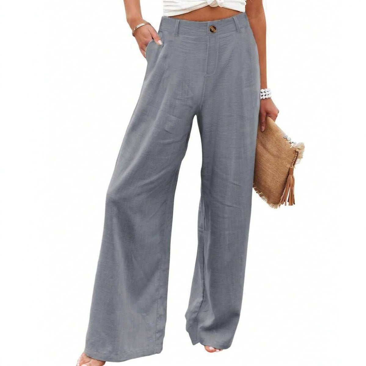 Breezy Linen Cotton Wide Pants